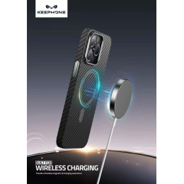 Чехол для iPhone 14 Pro Keephone Magsafe Kevlar (черный)