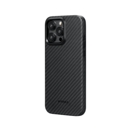 Чехол для iPhone 15 Pro Max Pitaka MagEZ Pro 4 кевлар (черно-серый)
