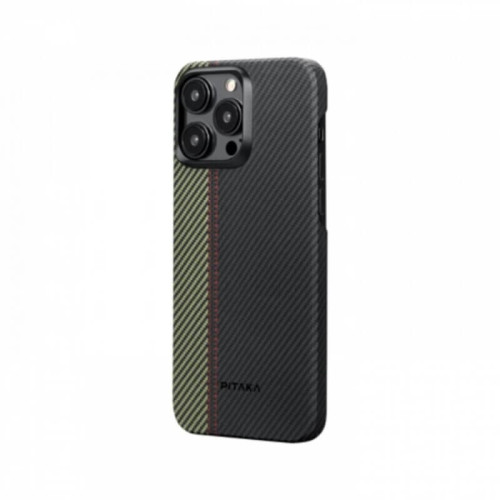 Чехол для iPhone 15 Pro Max Pitaka Fusion Weaving MagEZ Case 4 Overture кевлар (черно-серый) в рассрочку без первоначального взноса и переплат