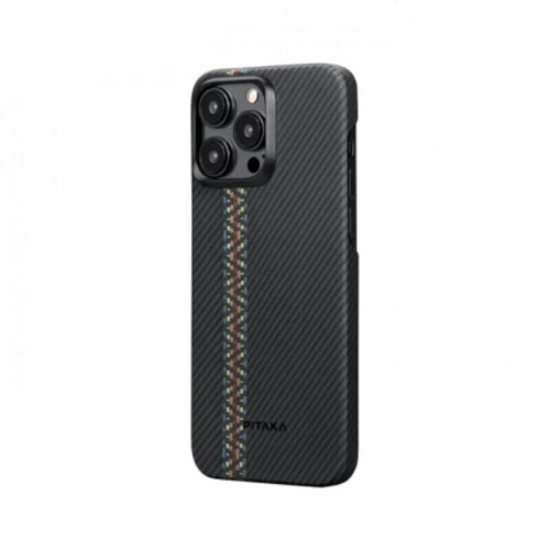Чехол для iPhone 15 Pro Max Pitaka Fusion Weaving MagEZ Case 4 Rhapsody кевлар (черно-серый) в рассрочку без первоначального взноса и переплат