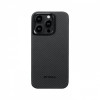 Чехол для iPhone 15 Pro Max Pitaka MagEZ Case 4 узкое плетение кевлар (черно-серый)