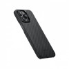 Чехол для iPhone 15 Pro Pitaka MagEZ Case 4 кевлар (черно-серый) в рассрочку без первоначального взноса и переплат