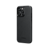 Чехол для iPhone 15 Pro Pitaka MagEZ Pro 4 кевлар (черно-серый) в рассрочку без первоначального взноса и переплат