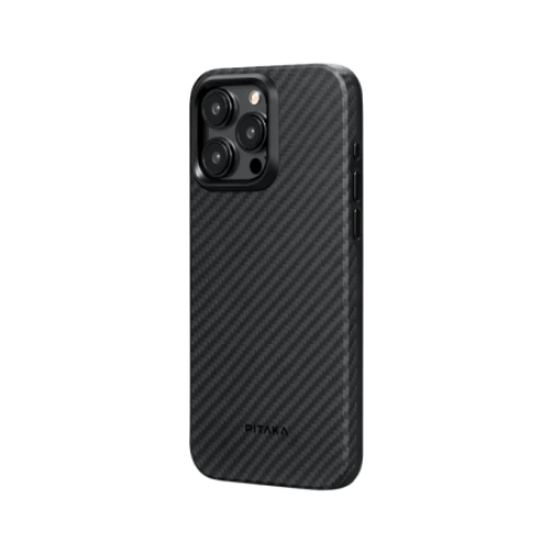 Чехол для iPhone 15 Pro Pitaka MagEZ Pro 4 кевлар (черно-серый) в рассрочку без первоначального взноса и переплат