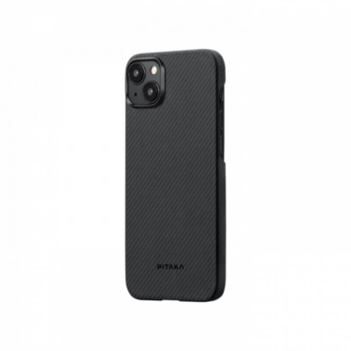 Чехол для iPhone 15 Plus Pitaka MagEZ Case 4 узкое плетение кевлар (черно-серый) в рассрочку без первоначального взноса и переплат