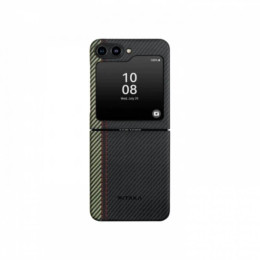 Чехол для Samsung Galaxy Z Flip5 Pitaka Fusion Weaving MagEZ 3 Overture кевлар (черно-серый)