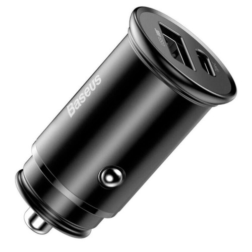 Автомобильное зарядное устройство Baseus Circular Metal PPS Quick Charger Car Charger 30W в рассрочку без первоначального взноса и переплат