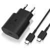 Сетевое зарядное устройство Samsung 25W+Кабель USB-Type-C EP-TA800 черный в рассрочку без первоначального взноса и переплат