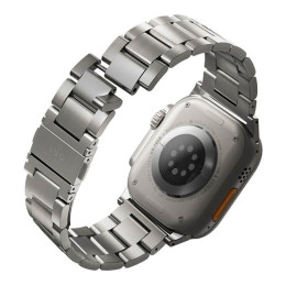 Ремешок Uniq OSTA Steel Strap для Apple Watch 42-44-45-49 мм, серебристый