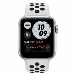 Apple Watch S6 40mm Silver Aluminum Case/ Pure Platinum/Black NIKE Sport Band