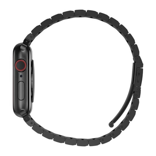 Ремешок Uniq Strova Strap Link Steel для Apple Watch 42-44-45-49 мм, черный в рассрочку без первоначального взноса и переплат