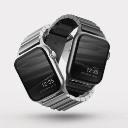 Ремешок Uniq Strova Strap Link Steel для Apple Watch 42-44-45-49 мм, черный
