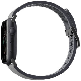 Ремешок Uniq Straden Waterproof Leather/Silicone для Apple Watch 42-44-45-49 мм, серый