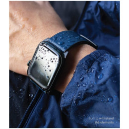 Ремешок Uniq Straden Waterproof Leather/Silicone для Apple Watch 42-44-45-49 мм, синий