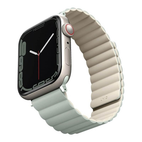Ремешок Uniq Revix reversible Magnetic для Apple Watch 42-44-45-49 мм, шалфей/бежевый в рассрочку без первоначального взноса и переплат