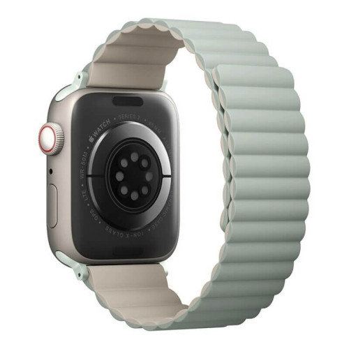 Ремешок Uniq Revix reversible Magnetic для Apple Watch 42-44-45-49 мм, шалфей/бежевый в рассрочку без первоначального взноса и переплат