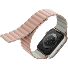 Ремешок Uniq Revix reversible Magnetic для Apple Watch 42-44-45-49 мм, розовый/бежевый