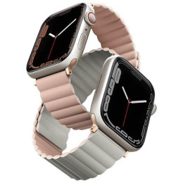Ремешок Uniq Revix reversible Magnetic для Apple Watch 42-44-45-49 мм, розовый/бежевый