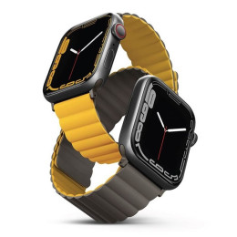 Ремешок Uniq Revix reversible Magnetic для Apple Watch 42-44-45-49 мм, горчичный/хаки