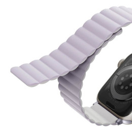 Ремешок Uniq Revix reversible Magnetic для Apple Watch 42-44-45-49 мм, лиловый/белый