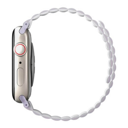 Ремешок Uniq Revix reversible Magnetic для Apple Watch 42-44-45-49 мм, лиловый/белый