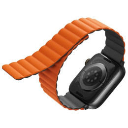 Ремешок Uniq Revix reversible Magnetic для Apple Watch 42-44-45-49 мм, серый/оранжевый
