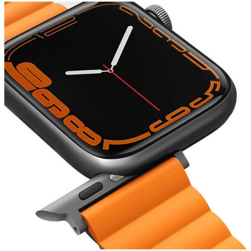 Ремешок Uniq Revix reversible Magnetic для Apple Watch 42-44-45-49 мм, серый/оранжевый в рассрочку без первоначального взноса и переплат