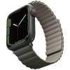Ремешок Uniq Revix reversible Magnetic для Apple Watch 42-44-45-49 мм, зеленый/серый