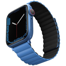 Ремешок Uniq Revix reversible Magnetic для Apple Watch 42-44-45-49 мм, синий/черный
