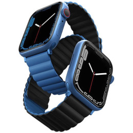 Ремешок Uniq Revix reversible Magnetic для Apple Watch 42-44-45-49 мм, синий/черный
