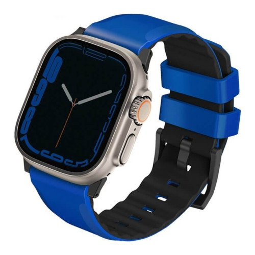 Ремешок Uniq Linus Airosoft silicone strap для Apple Watch 42-44-45-49 мм, синий в рассрочку без первоначального взноса и переплат
