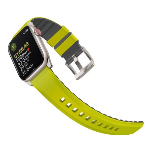 Ремешок Uniq Linus Airosoft silicone strap для Apple Watch 42-44-45-49 мм, желтый в рассрочку без первоначального взноса и переплат
