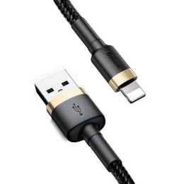Кабель Baseus Cafule Cable USB For iPhone 2.4A 1м золотой+черный