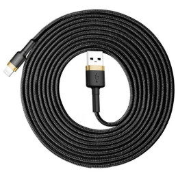 Кабель Baseus Cafule Cable USB For iPhone 2A 3м золотой+черный