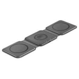 Беспроводное зарядное устройство EnergEA Bazic GoMag Trio USB-C, 15Вт, серый