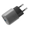 Сетевое зарядное устройство EnergEA Ampcharge GaN20, USB-C PD20 + USB-A QC18 total 20W Gunmetal в рассрочку без первоначального взноса и переплат
