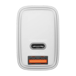 Сетевое зарядное устройство EnergEA Ampcharge PS33 USB-C + USB-A, PD, 33Вт, белый