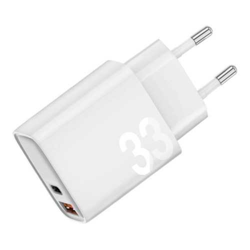 Сетевое зарядное устройство EnergEA Ampcharge PS33 USB-C + USB-A, PD, 33Вт, белый в рассрочку без первоначального взноса и переплат
