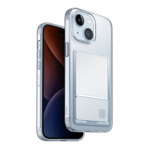 Чехол для iPhone 15 Uniq Air Fender ID cardslot (прозрачный) в рассрочку без первоначального взноса и переплат