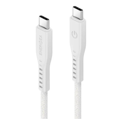 Кабель EnergEA FLOW USB-C to USB-C 5A 1.5м, белый в рассрочку без первоначального взноса и переплат