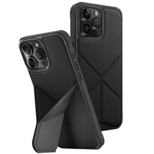 Чехол для iPhone 15 Pro Max Uniq Transforma Ebony Black MagSafe (черный) в рассрочку без первоначального взноса и переплат