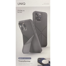 Чехол для iPhone 15 Pro Max Uniq Transforma Ebony Black MagSafe (черный)