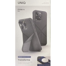 Чехол для iPhone 15 Pro Uniq Transforma Ebony Black MagSafe (черный)