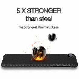 Чехол iPhone 7/8 Plus Pitaka MagEZ Case Черно-Серый(шахматное плетение)/Кевлар (арамид)
