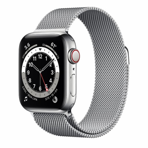 Apple Watch S6 40mm (Cellular) Silver Stainless Steel Case / Silver Milanese Loop в рассрочку без первоначального взноса и переплат