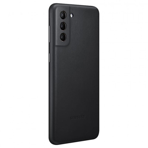 Чехол-накладка Samsung Galaxy S21 Plus Leather Cover Black в рассрочку без первоначального взноса и переплат