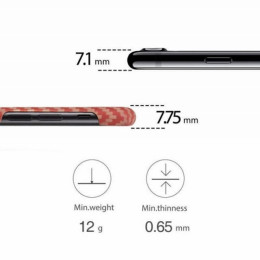 Чехол iPhone 7/8 Plus Pitaka MagEZ Case Красно-Оранжевый (в полоску)/Кевлар (арамид)