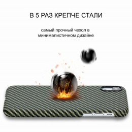 Чехол iPhone XR Pitaka MagEZ Case Черно-Зеленый(в полоску)/Кевлар (арамид)