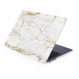 Чехол-накладка Gurdini для Macbook Air 13.6" (A2681) пластик, белый мрамор