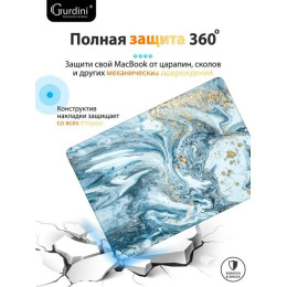 Чехол-накладка Gurdini для Macbook Air 13.6" (A2681) пластик, разноцветный
